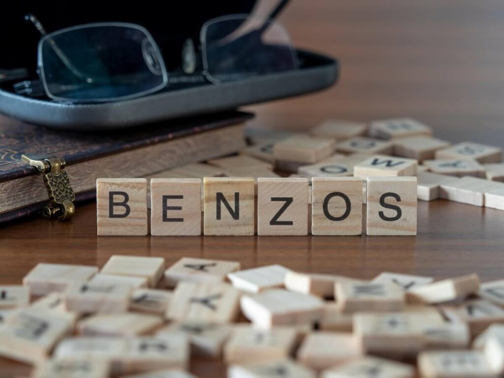 scrabble tiles spelling Benzos